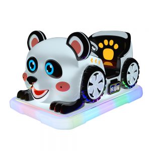 China Huaqin Amusement Machine Supplier Animal Kingdom Animal Rides At The Mall Black White Kung Fu Pando Ride For Sale