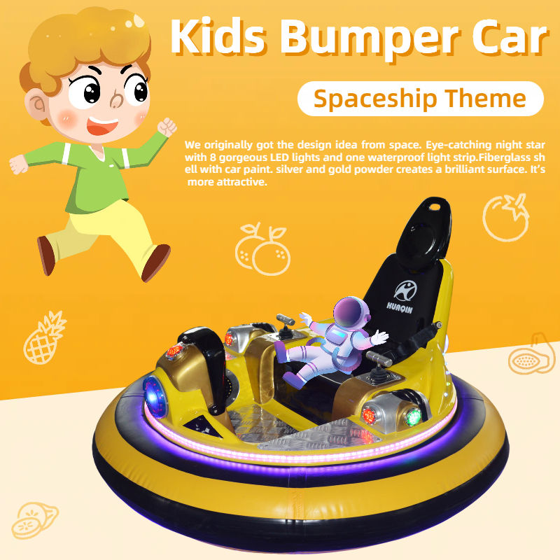 yellow color kids bumper car