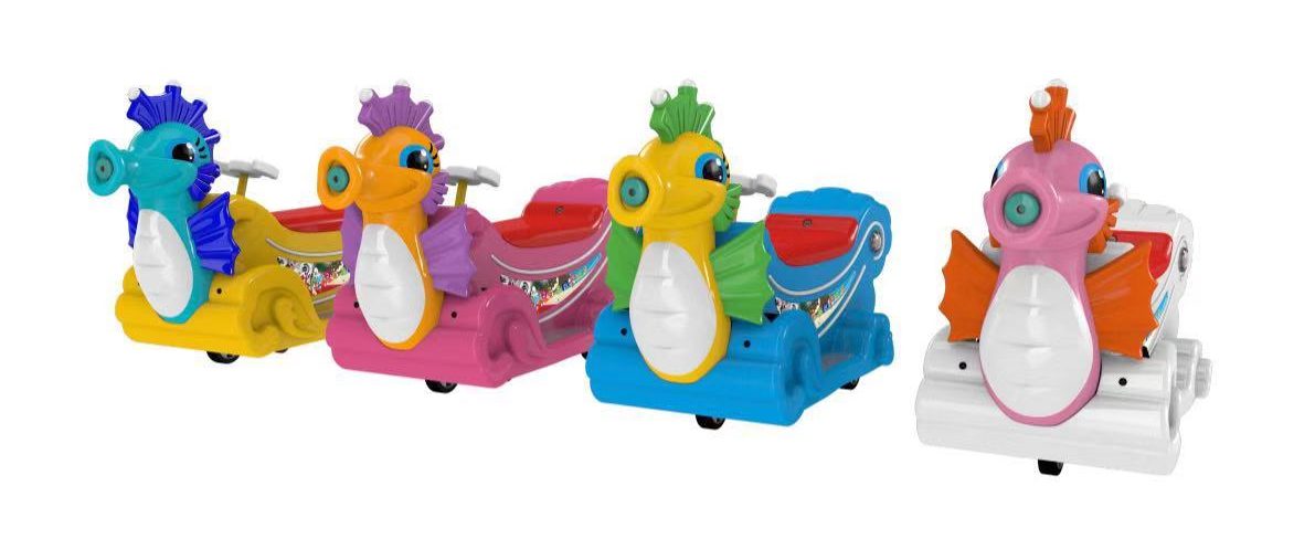 Four Different color Sea Horse Toy on Ride