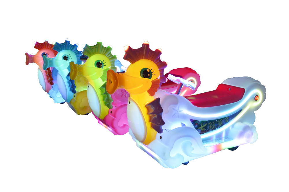 ocean kingdom amusement ride sea horse toy on ride with bubble function
