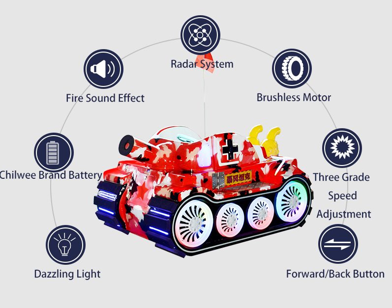 tank amusement ride feature