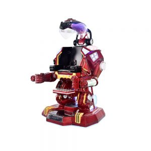 Amusment machine factory Parent-kid Red Color Walking Robot Amusement Ride for Sale