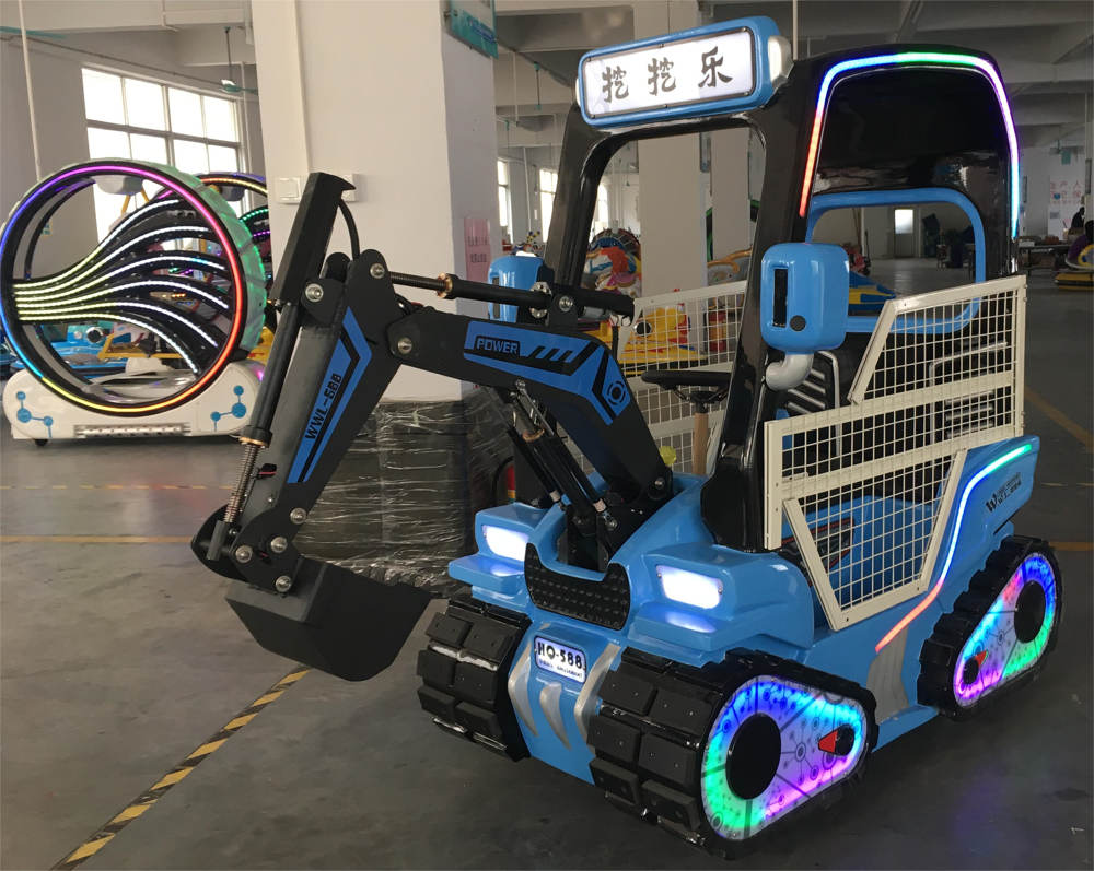 Blue color Excavator Ride on Toy for kids