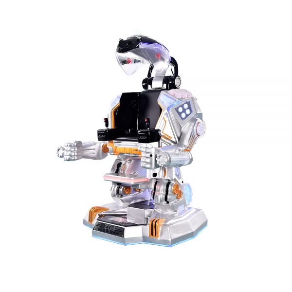 Custom Amusement Ride Business Supplier White Color Walking Robot