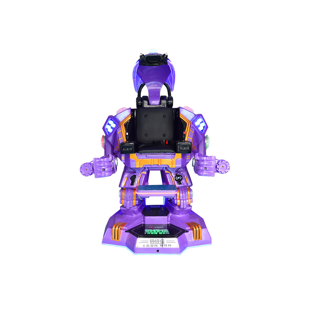 Huaqin Amusment machine supplier Parent-kid Purple Outdoor Walking Robot Amusement Ride for Sale