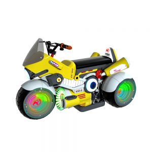 Yellow White Color Remote Control 12V Kids Electric Motorcycles