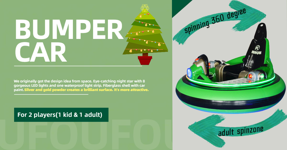 green color adults bumper car