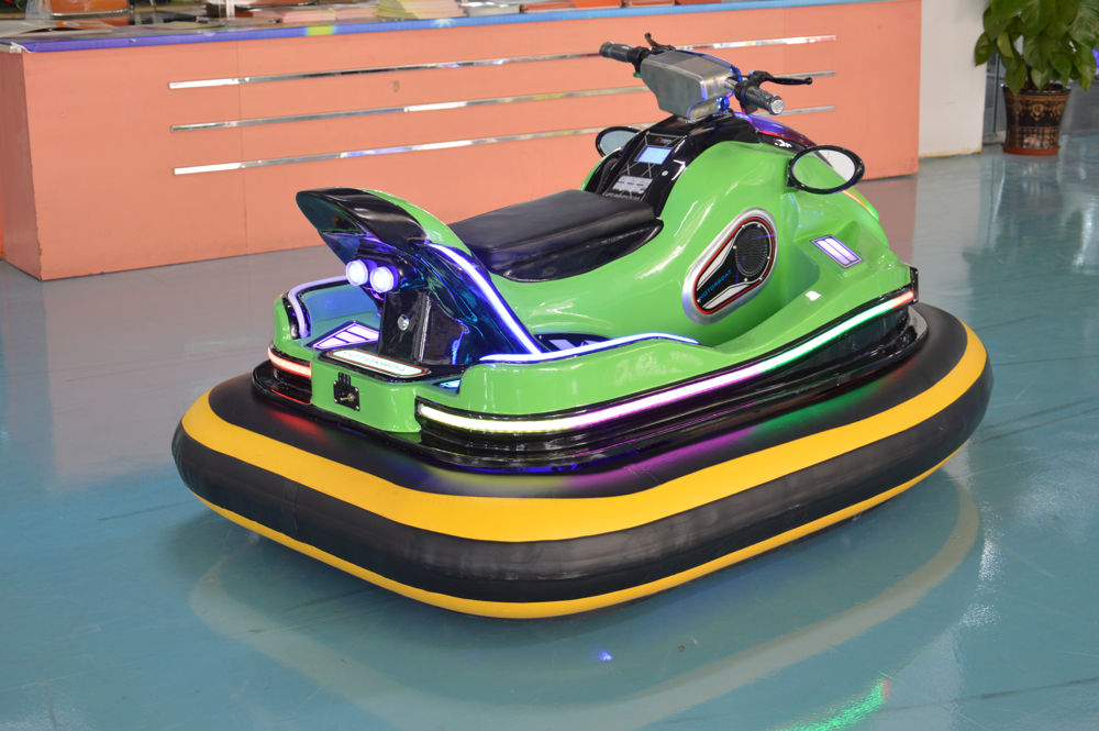 green motorboat bumper car for sale