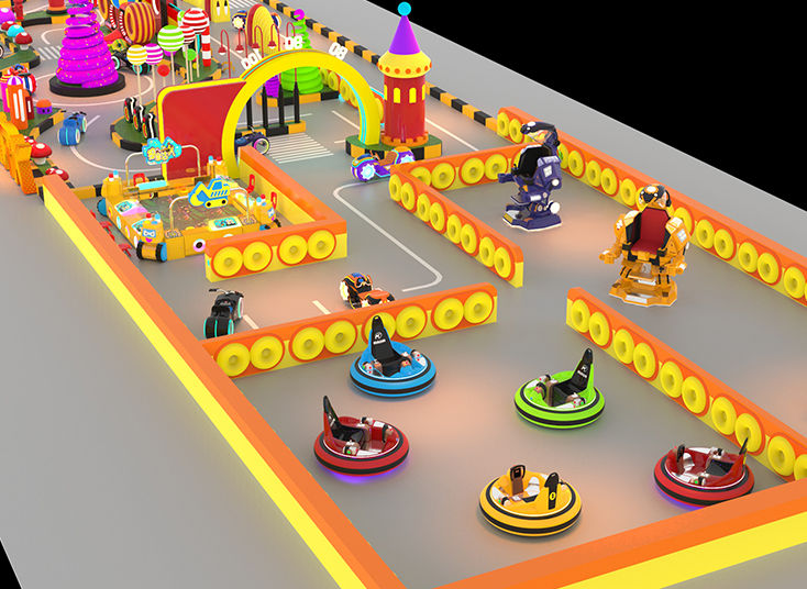 Commercial carnival bumper car site design