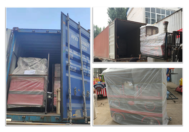 HUAQIN amusement train packing and shipping