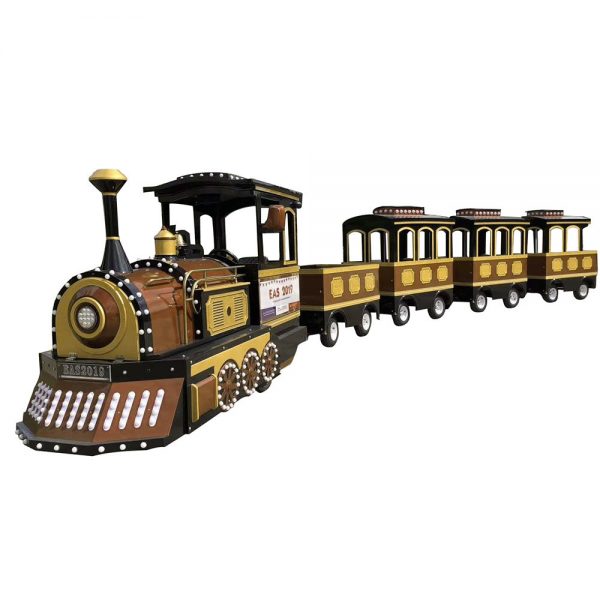 Trackless Train Manufacturer Battery Power Vintage Amusement Train Rides For Sale