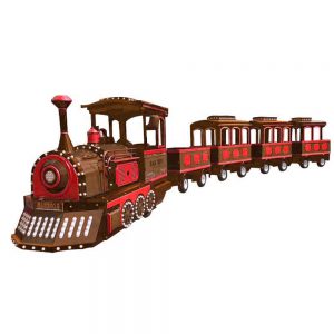 Trackless Train Manufacturer Electirc Vintage Red Shopping Mall Train Rides For Sale