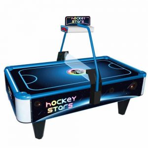 dark blue air hockey table