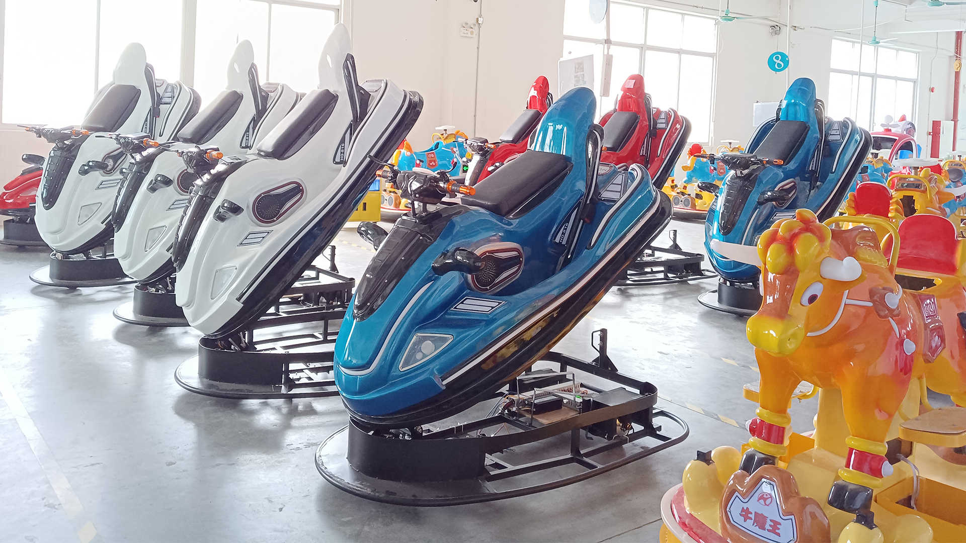 motorboat battery operated bumper car factory workshop