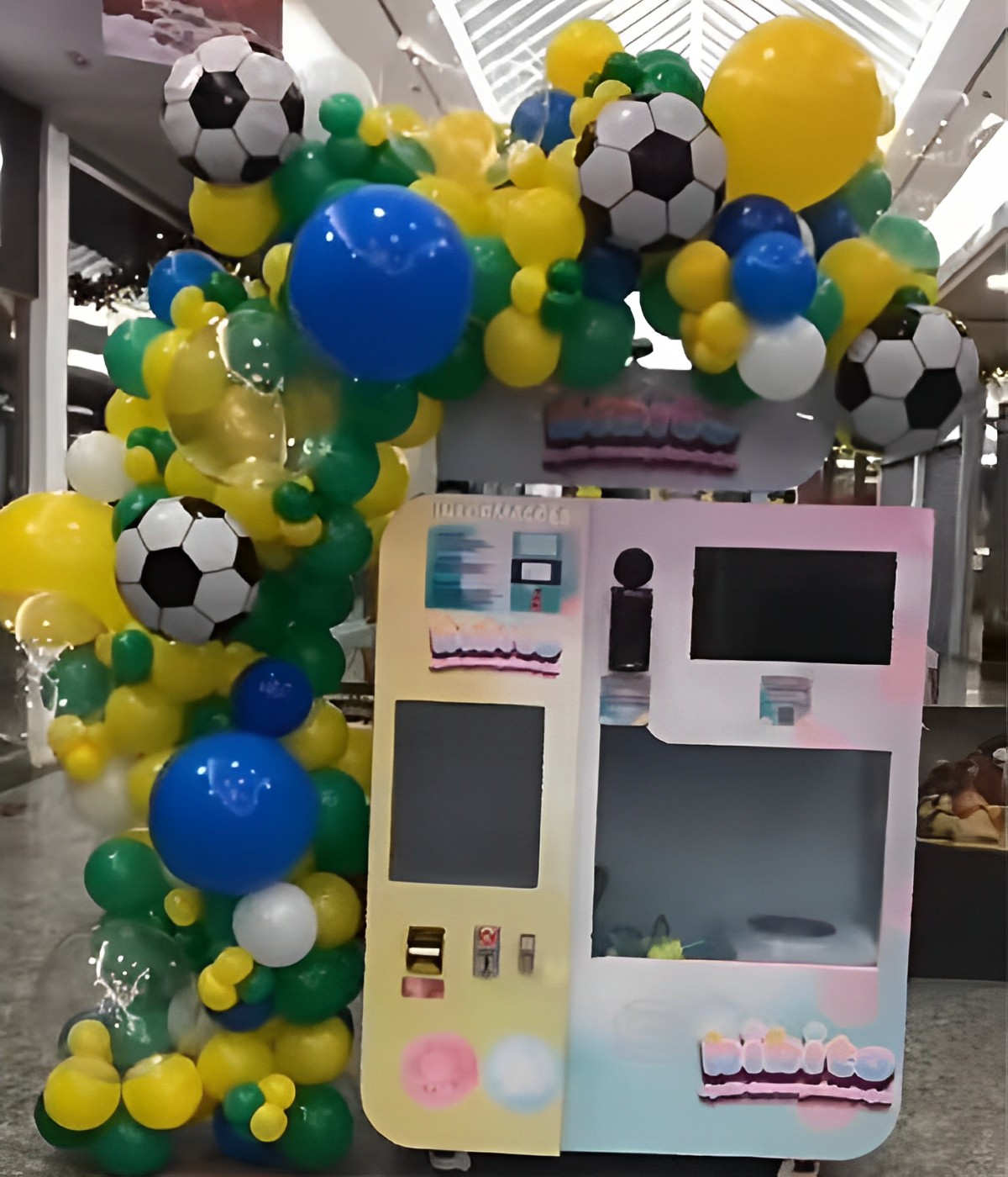 world football cup Cotton Candy Vending Machine