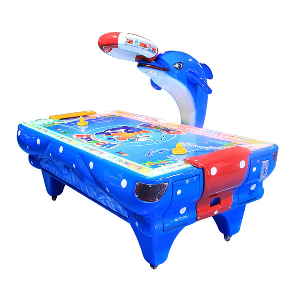 Coin Operated Arcade Game Machines Dolphin Air Hockey