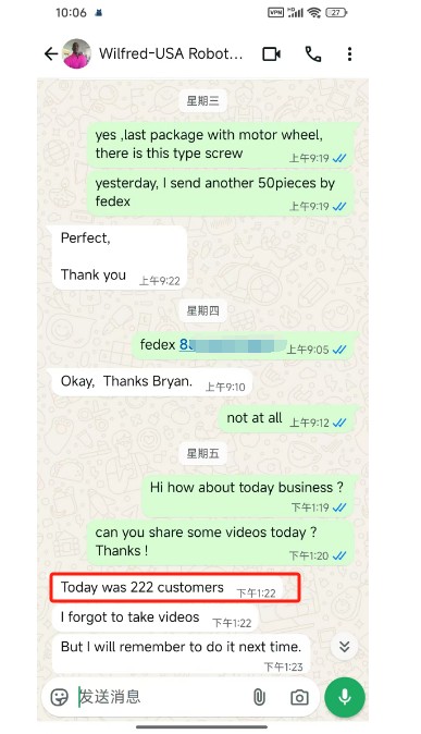 Feedback from American customers