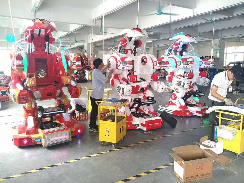 walking Robot kiddie ride Production Workshop
