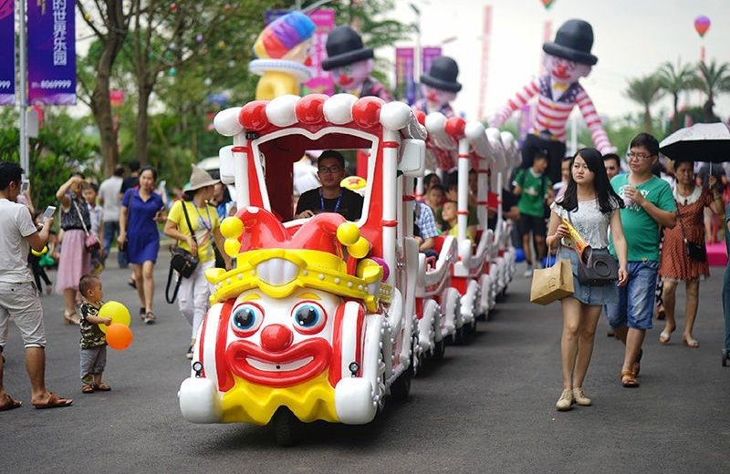 clown battery trackless train for sale (3)