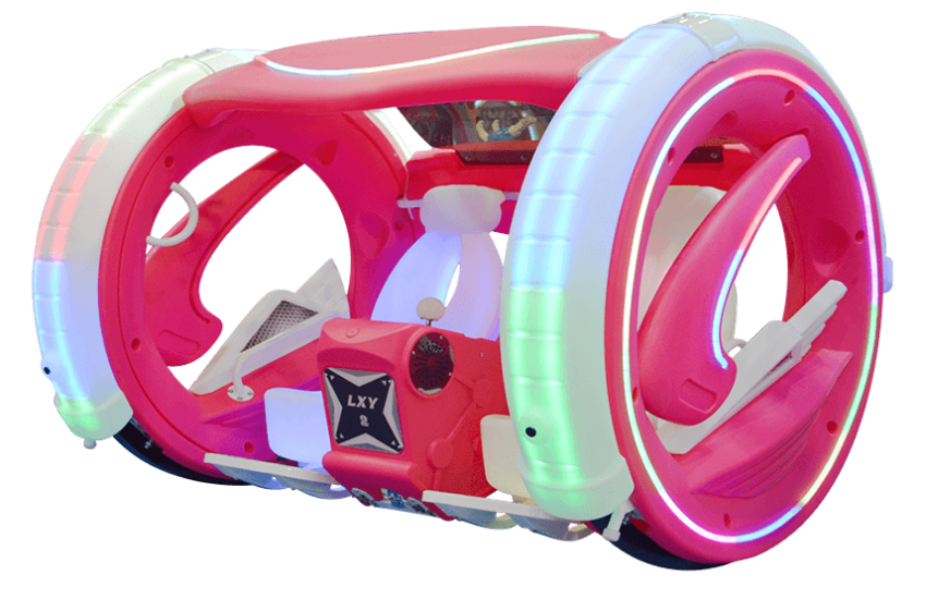 pink happy car amusement ride